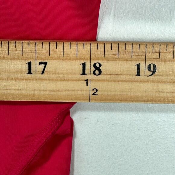 Nike Pro Performance Shirt Top Women Large Pink Red Stretch Dri-Fit Gym Training - Picture 8 of 9